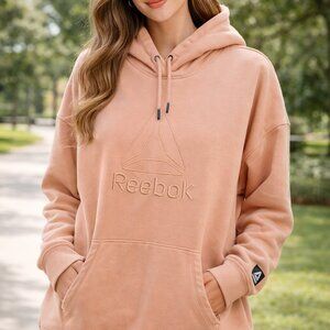Women's Reebok Rose Colored Hoodie XL W/Drawstring